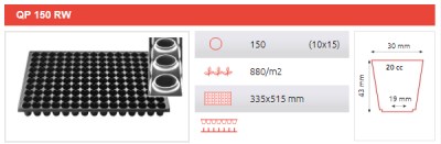 detail Sadbovač QP150RW-' na výsev i pikýrování letniček'