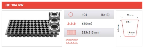 detail Sadbovač QP104RW-'pro výsev košťálovin a salátů'