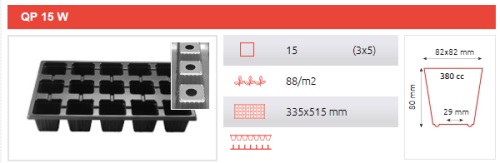 detail Sadbovač QP35RW-' na rychlení paprik a rajčat '