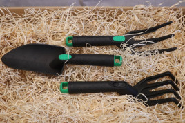 Sada zahradního nářadí 3 ks, černé