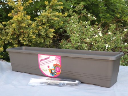 Truhlík samozavlažovací Bergamot - antracit 80 cm