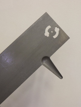 Kovový obrubník s hroty - Cortenová ocel