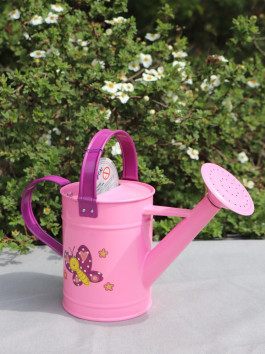 Dětská konvička kovová růžová Stocker