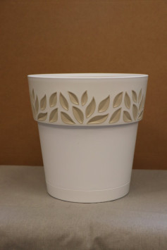 Samozavlažovací květináč OPERA CLOE 25 - bílá