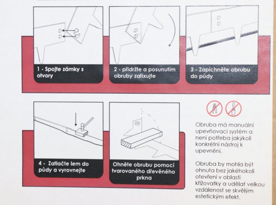 detail Kovový obrubník s hroty - pozink. 10ks