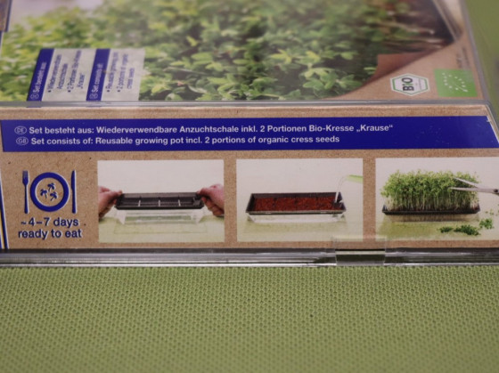 detail Bio set na pěstování řeřichy