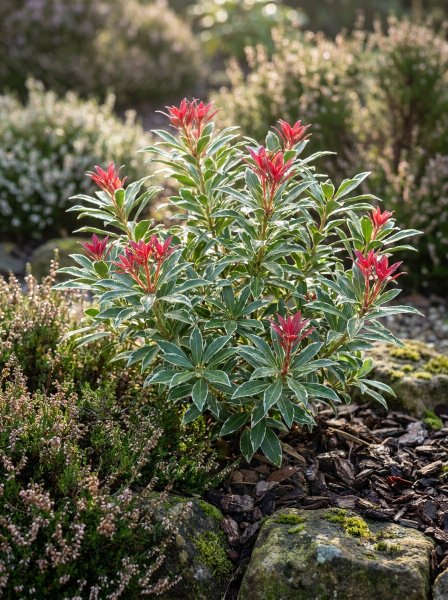 Pieris japonský 'Flaming Silver'
