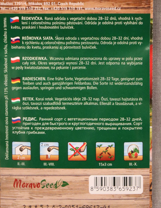 detail Ředkvička červená kulatá celoroční ESTER