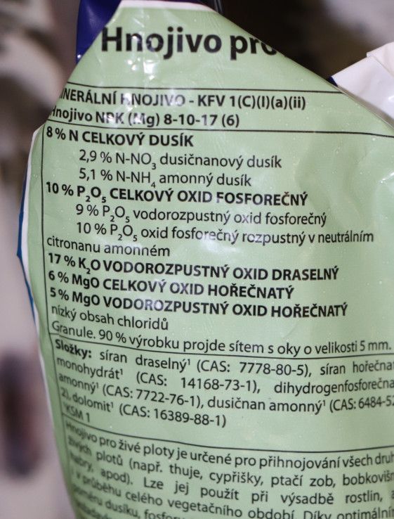 detail AGRO hnojivo pro živé ploty 5 kg