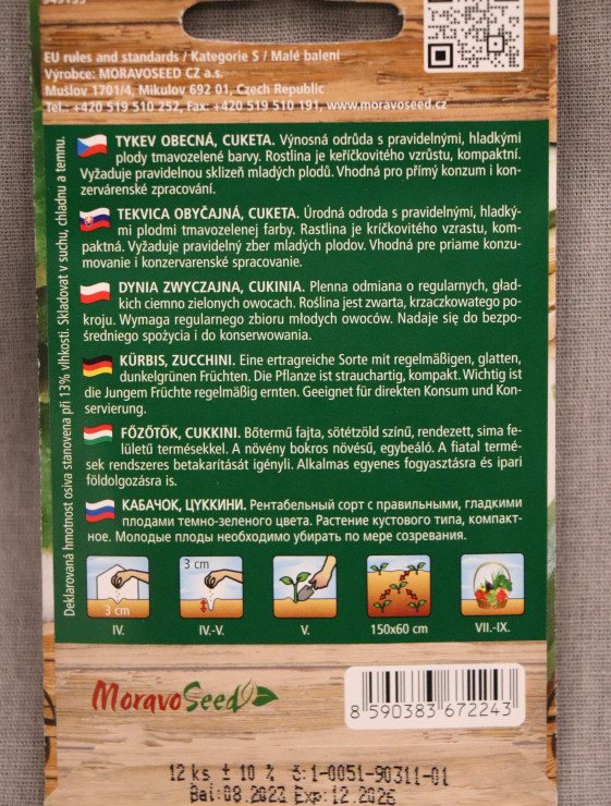 detail Tykev cuketa zelená NEFERTITI