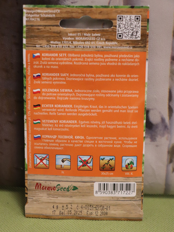 detail Koriandr setý