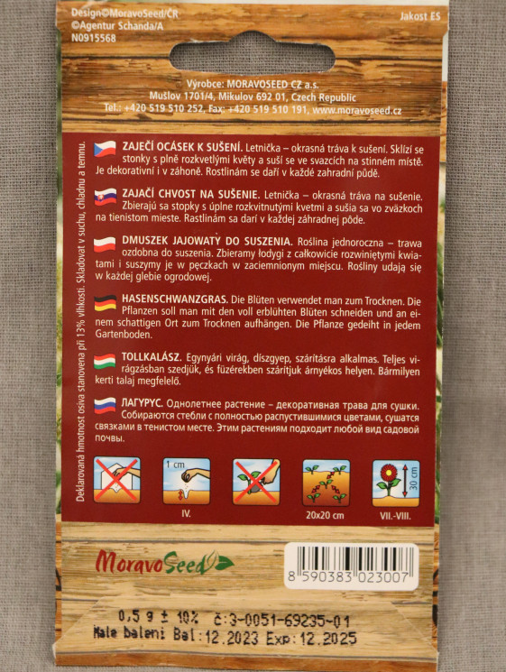 detail Zaječí ocásek - k sušení