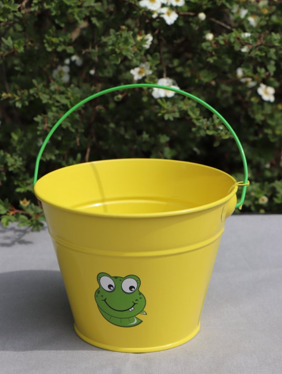 detail Dětský kyblík kovový žlutý Stocker