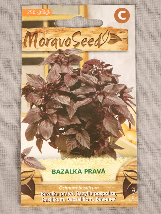 detail Bazalka pravá červená