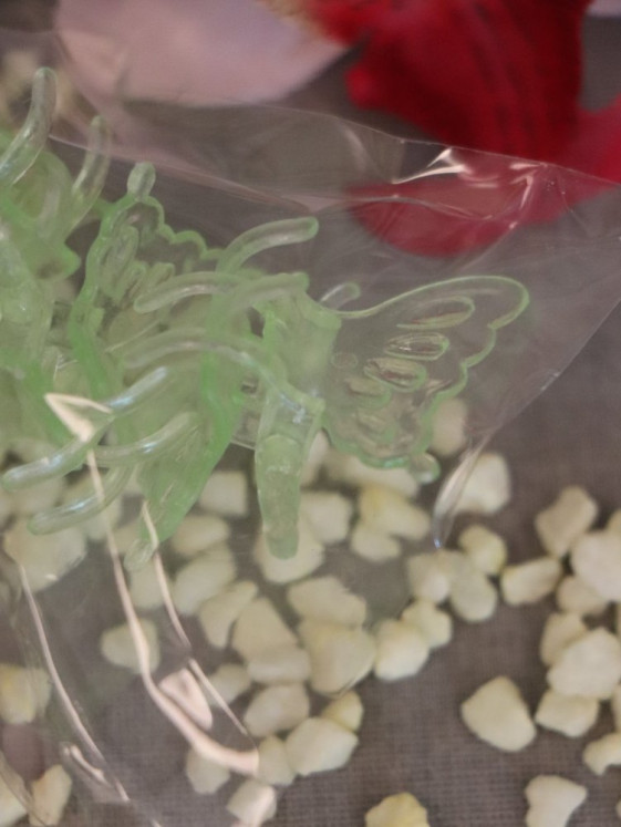 detail Klips Motýl Rosteto - zelený 4 ks