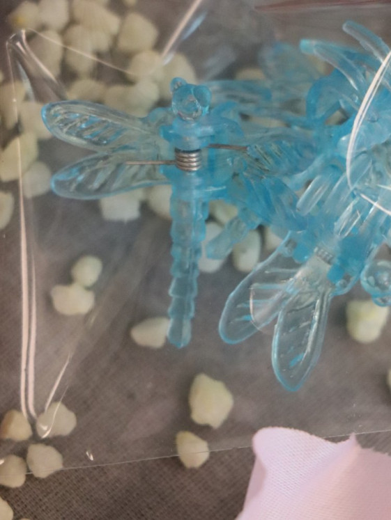 detail Klips Vážka Rosteto - modrý 4 ks