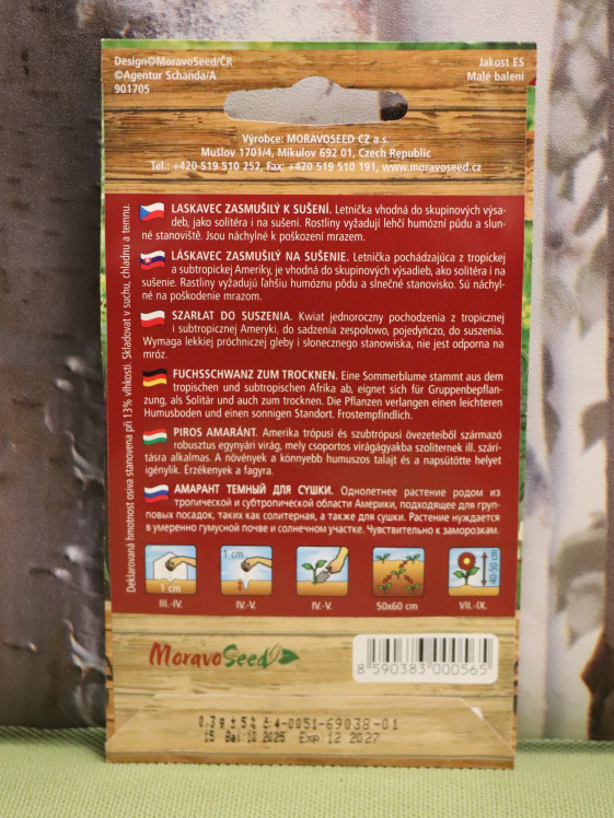 detail Laskavec zasmušilý - červený