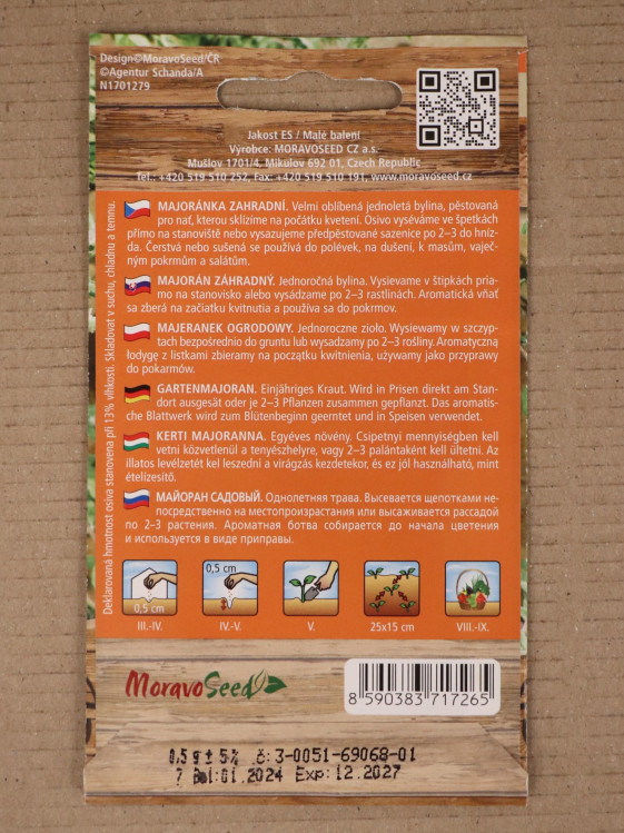 detail Majoránka zahradní
