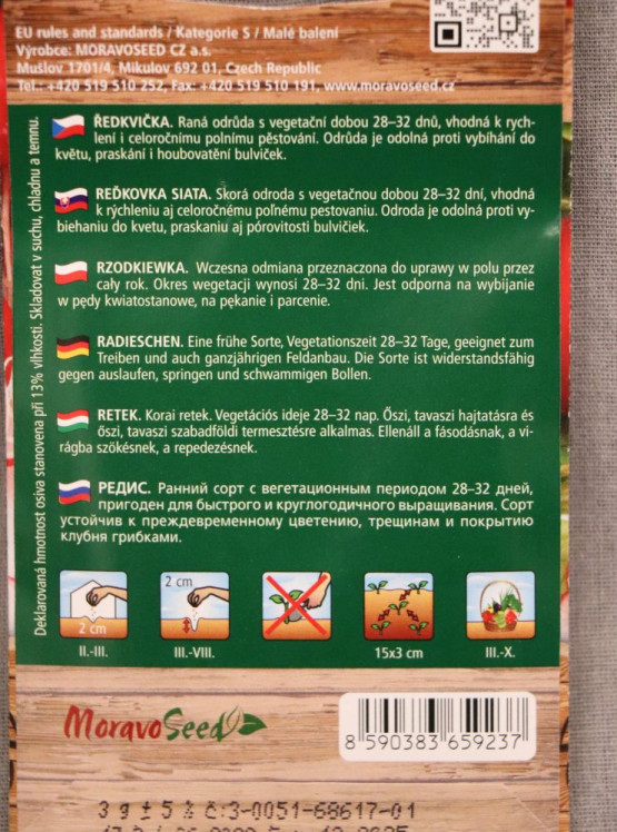 detail Ředkvička červená kulatá celoroční ESTER