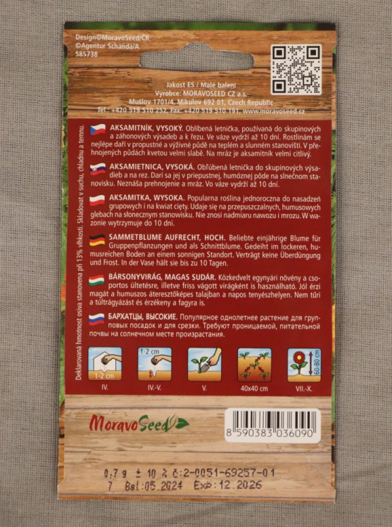 detail Aksamitník vysoký mix