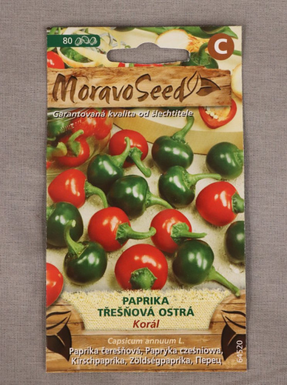 detail Paprika třešňová ostrá Korál