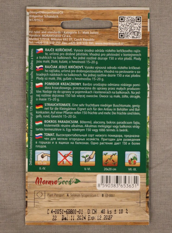 detail Rajče keříčkové balkonové žluté Aztek