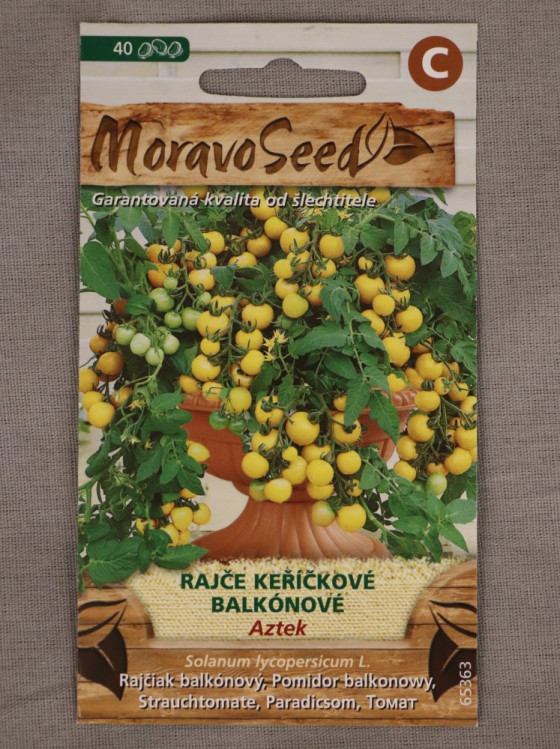 detail Rajče keříčkové balkonové žluté Aztek