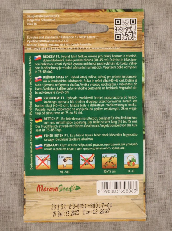 detail Ředkev bílá podlouhlá Alabaster F1