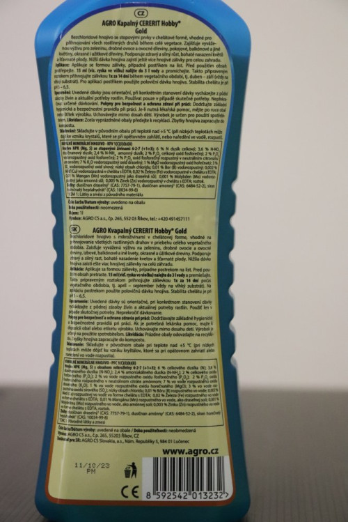 detail Cererit hobby gold kapalný 1L