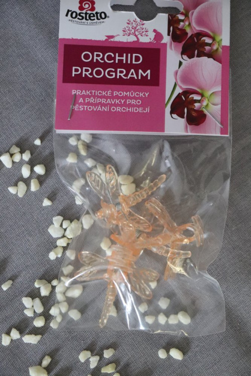 detail Klips Vážka Rosteto - oranžový 4 ks