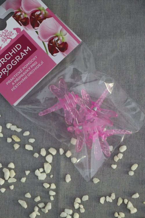 detail Klips Vážka Rosteto - růžový 4 ks