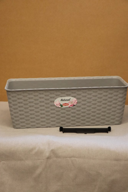 detail Truhlík na květiny NATURAL 40 - šedá