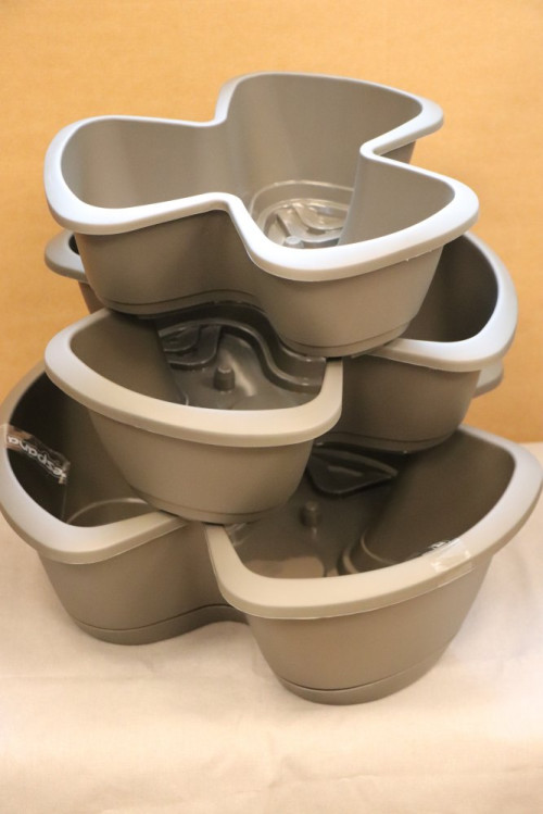 detail Květináč RESPANA TRIO (3 velikosti) - šedá