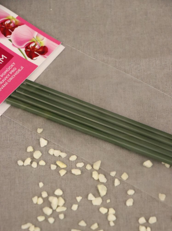 detail Tyčka k orchideji plastová 27 cm - 5 ks zelená