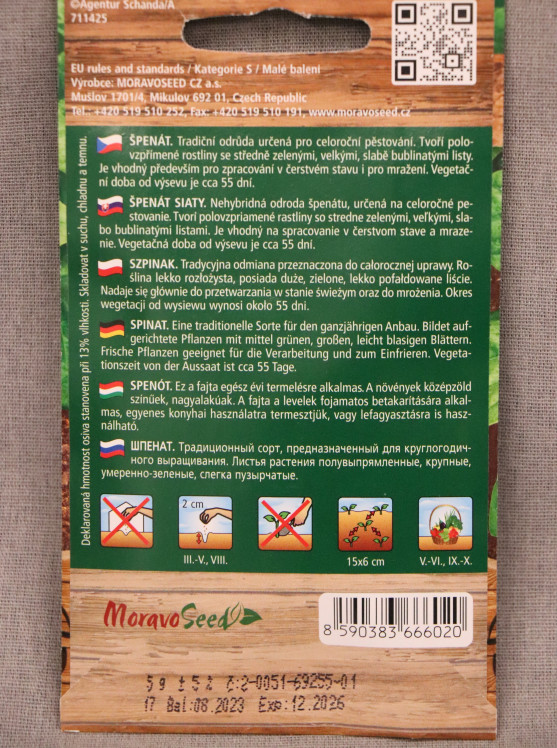 detail Špenát setý WINTERRIESEN